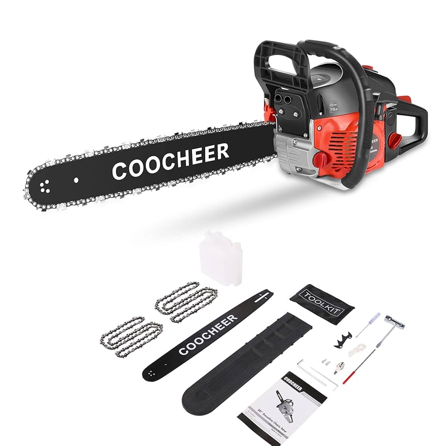 Amazon.com : COOCHEER 62CC Gas Chainsaw, 3.5HP 2-Cycle Chain